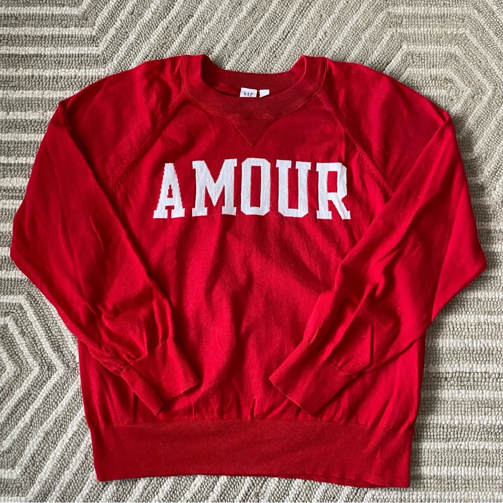 Cotton GAP sweater. Super cute for the holidays or valentines coming up!